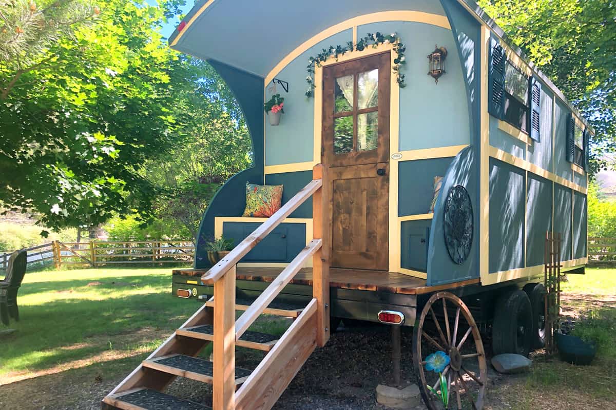 outside view of Gypsy Caravan Glamping in Idaho