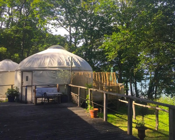 glamping yurt new forest view of outside