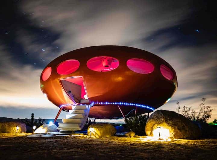 Joshua Tree Glamping at Area 55 Futuro House