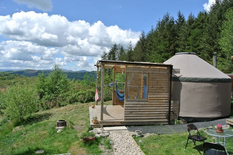 Greener Glamping Mountain Yurt North Wales