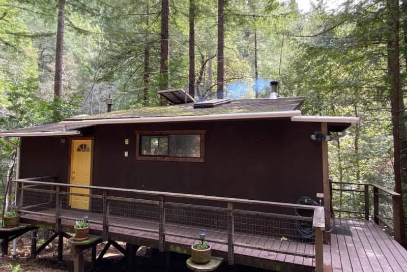 Old train car turned cabin