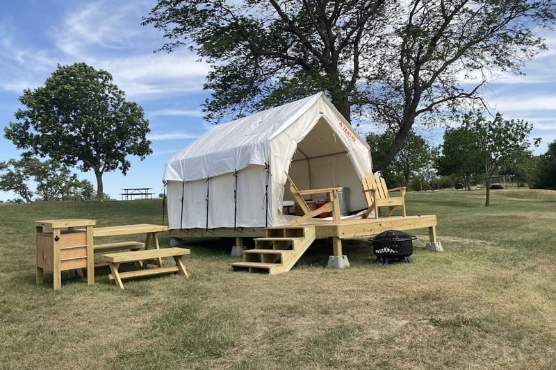 Nebraska Glamping with Tentrr in Sherman SRA