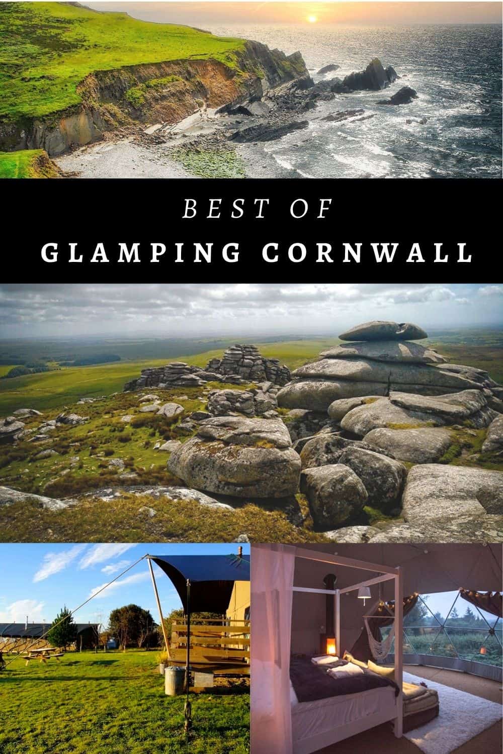 glamping cornwall Pin