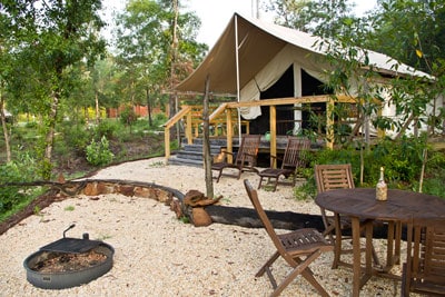Coldwater Gardens Glamping in Florida tent