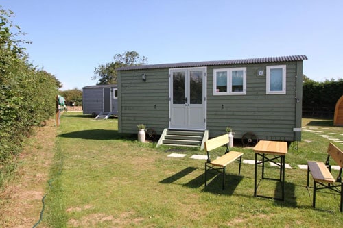 Lanterns Shepherds Huts Glamping Norfolk Coast outside