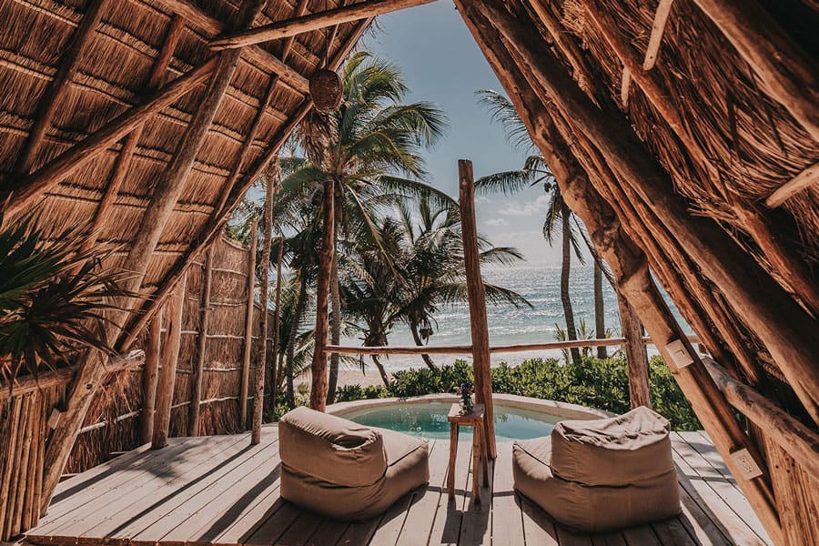 Luxury Eco Camping in Mexico on the beach