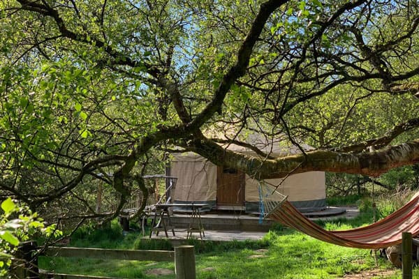 Brock Yurt in Northumberland outside
