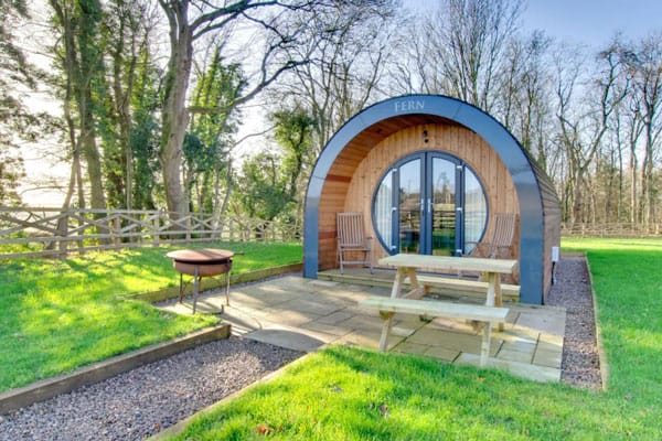 Fern Glamping Pod Northumberland outside