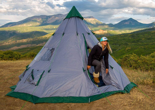 Winterial 6-7 Person Teepee Hunting Tent - 12'x12'