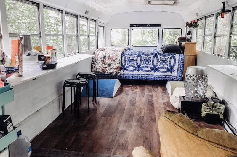 Blank Slate Glamping Bus Virginia