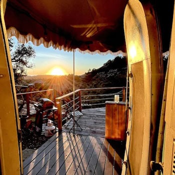 Retro Airstream Santa Barbara view