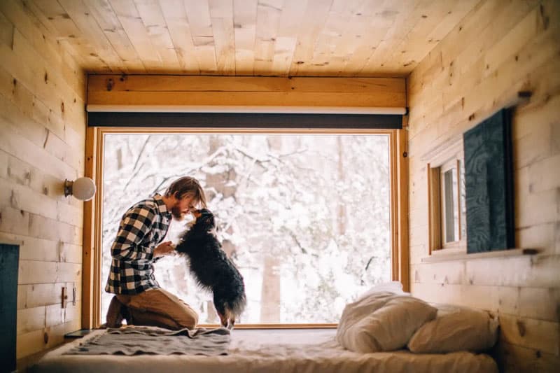 Getaway House One bed cabin with dog