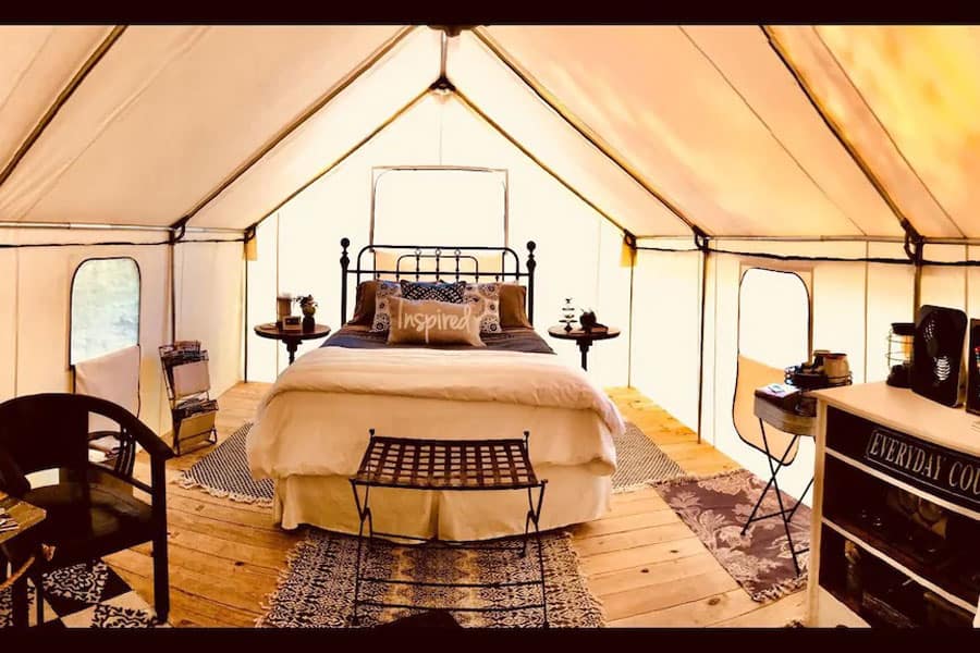 Smoky Mountain Glamping Tent near Asheville