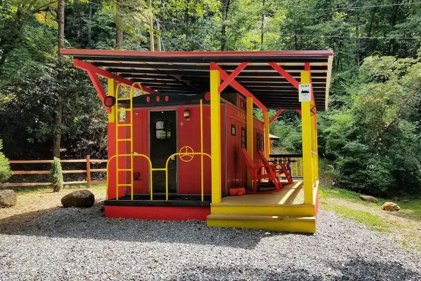Lil’ Red Caboose on the Creek