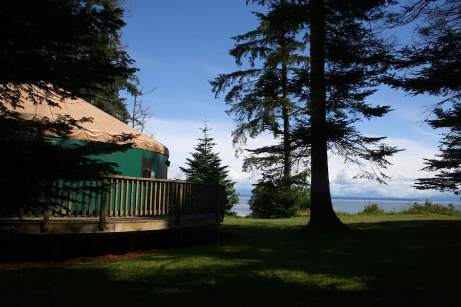 Seafront Yurt Vancouver Island 