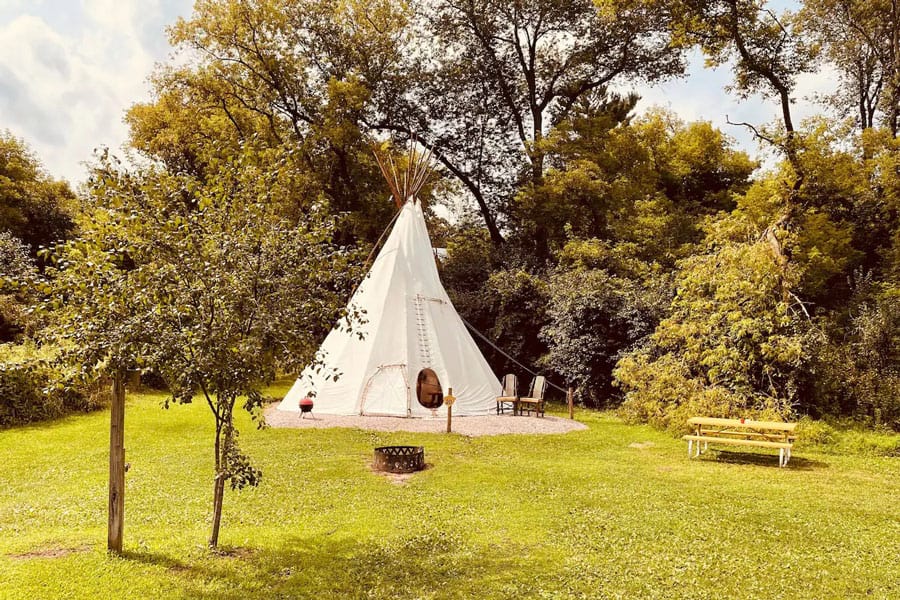 Romantic Wisconsin Teepee Getaway