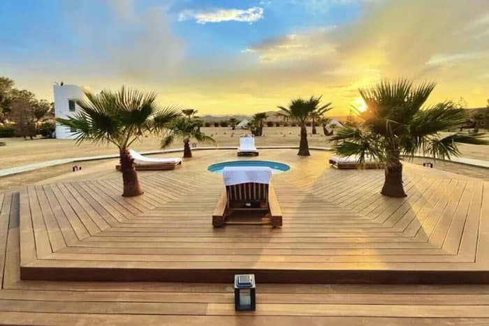 Electric Yurts In Joshua Tree with a Pool view