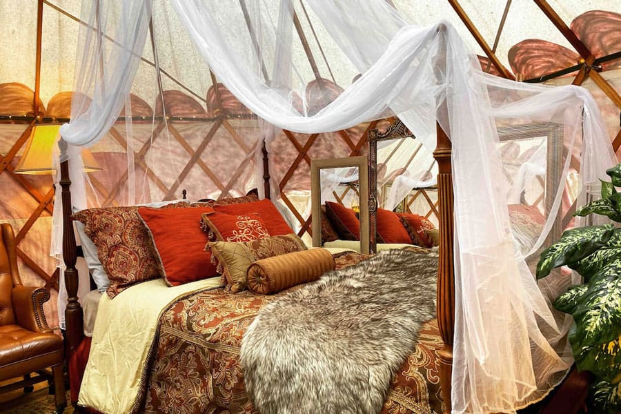 Glamping in Georgia in a Victorian Yurt