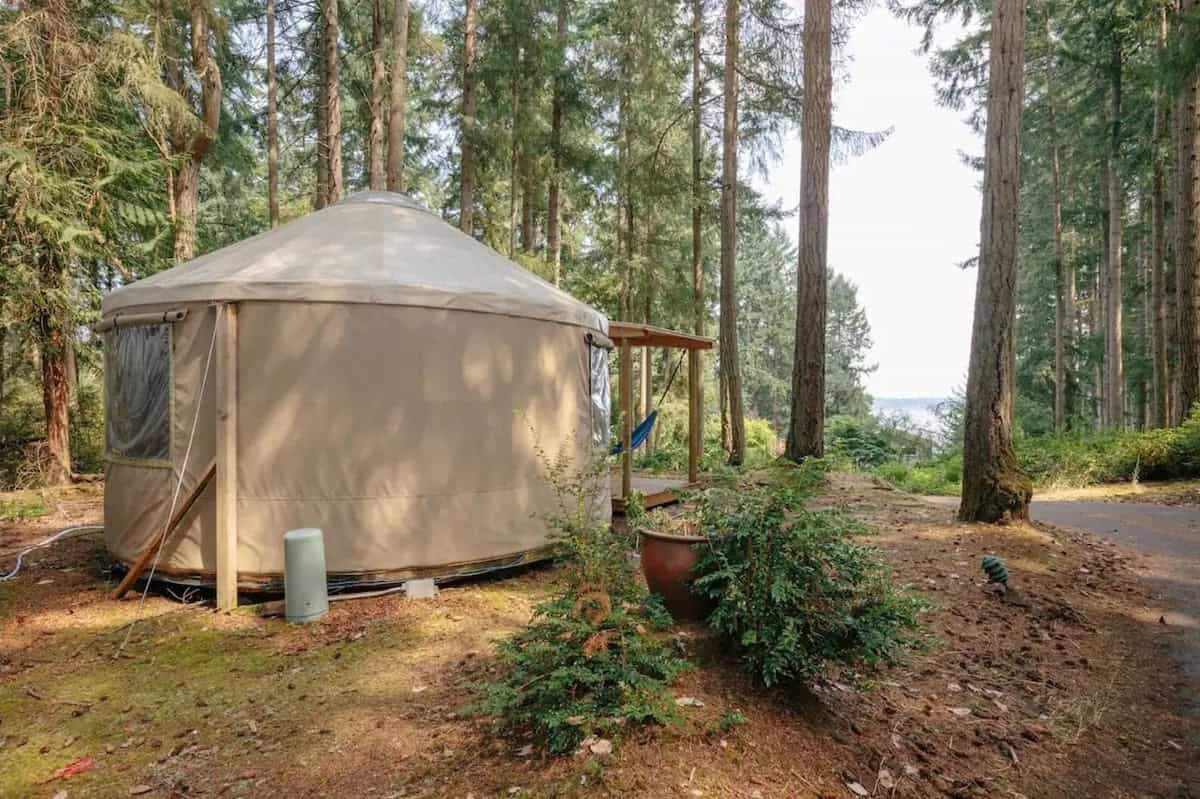 Rustic PNW Vashon Island Washington Yurt