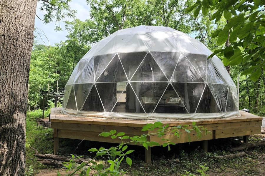 Spacious Romantic Hocking Hills Dome 