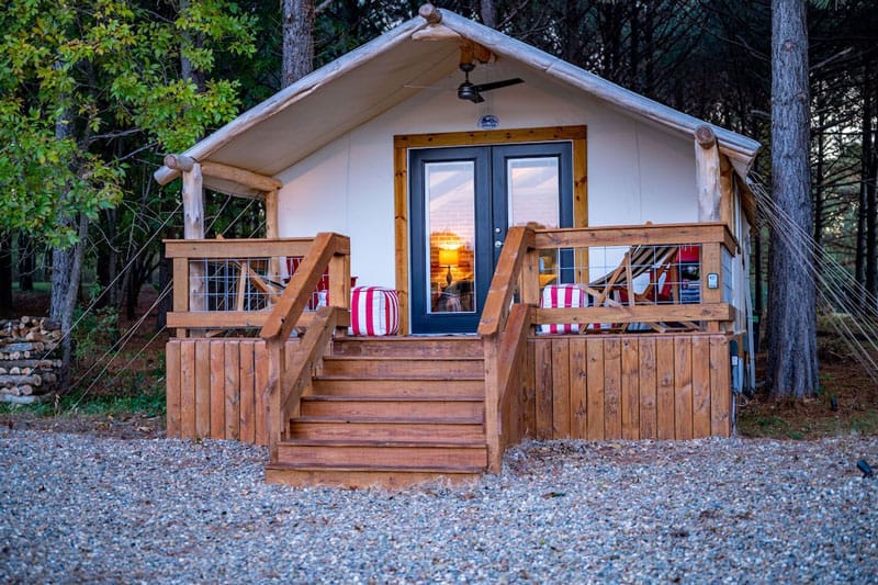 Glamping in Oklahoma Canvas Tent - Heidishire