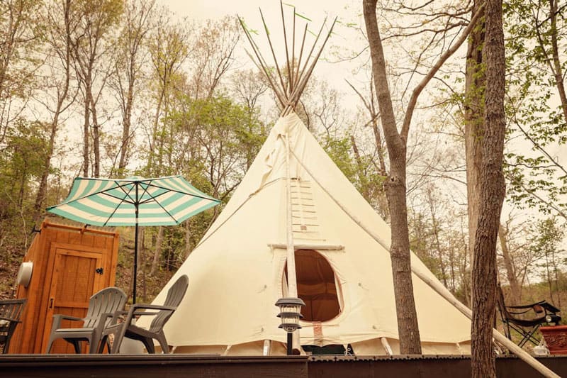 Glamping in Oklahoma Tipi Retreat