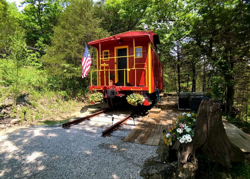 Livingston Junction Caboose Glamping in Arkansas