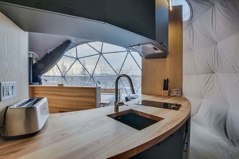Bel Air Tremblant Dome Rentals Kitchen
