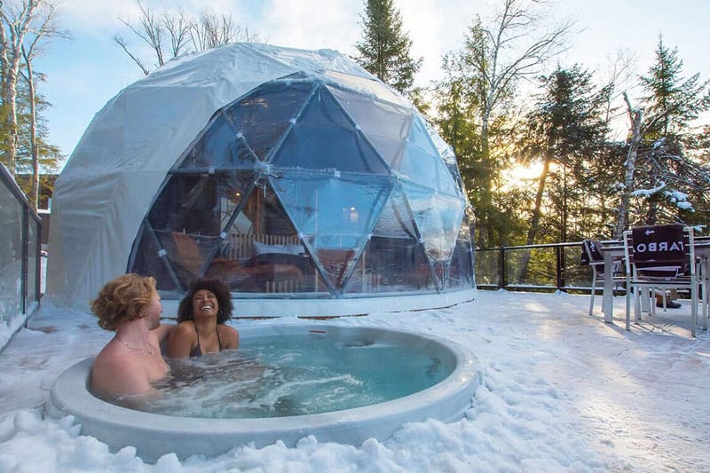 Bel Air Tremblant Dome Rentals Jacuzzi