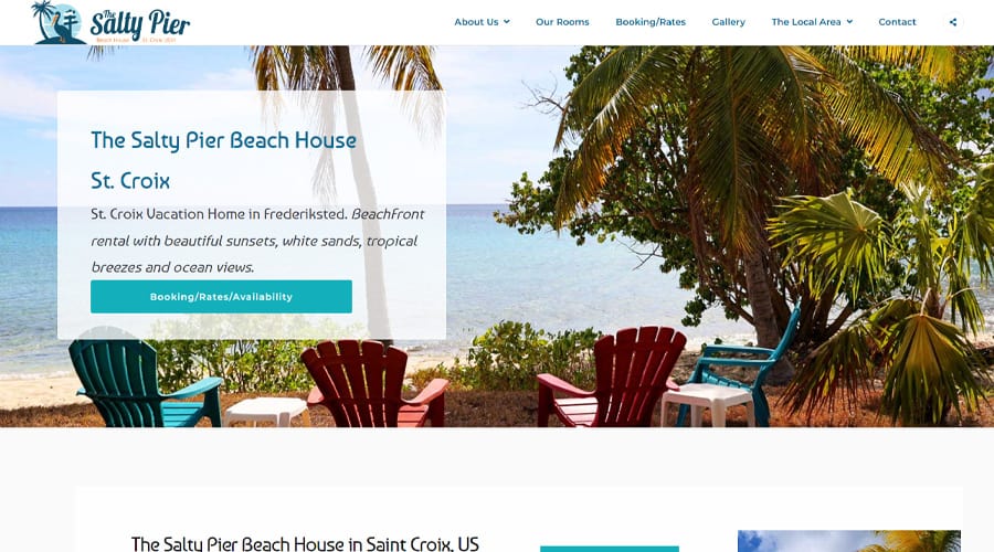 Glamping website design for glamping properties example site