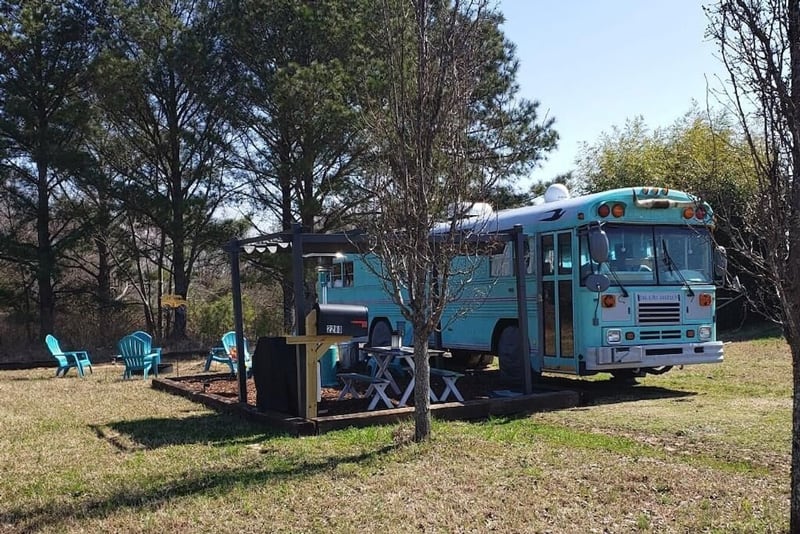 Skoolie Glamping in Alabama