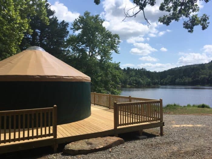Yurts in Oklahoma at Robbers Cave State Park