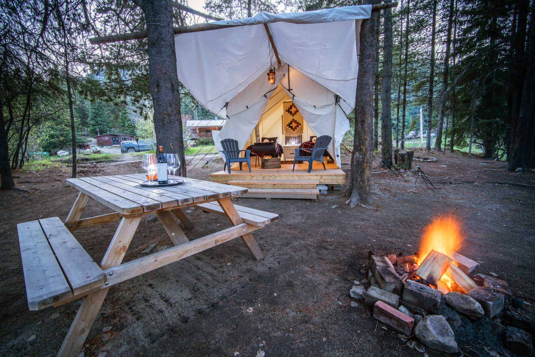 Glamping Chute Lake Lodge in BC