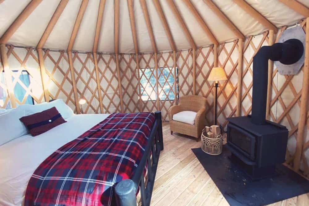 Glamping Chute Lake Lodge Yurts