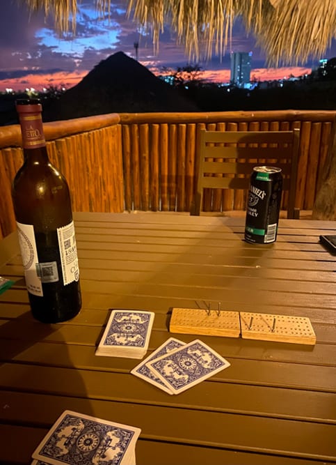 Palm Valley Cabins. Evenings spent on our deck