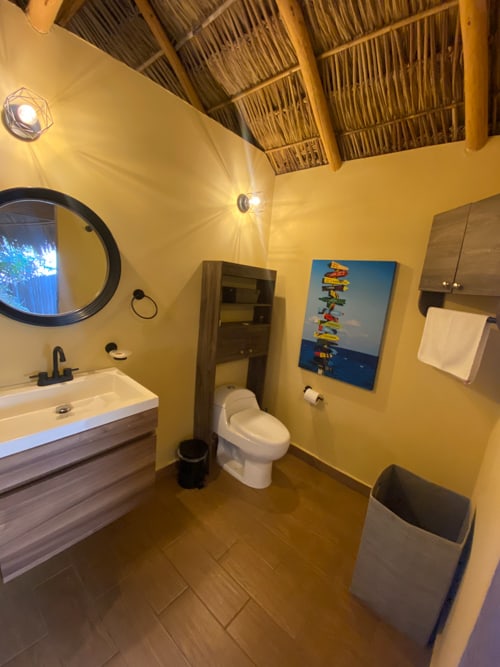 Spacious bathrooms