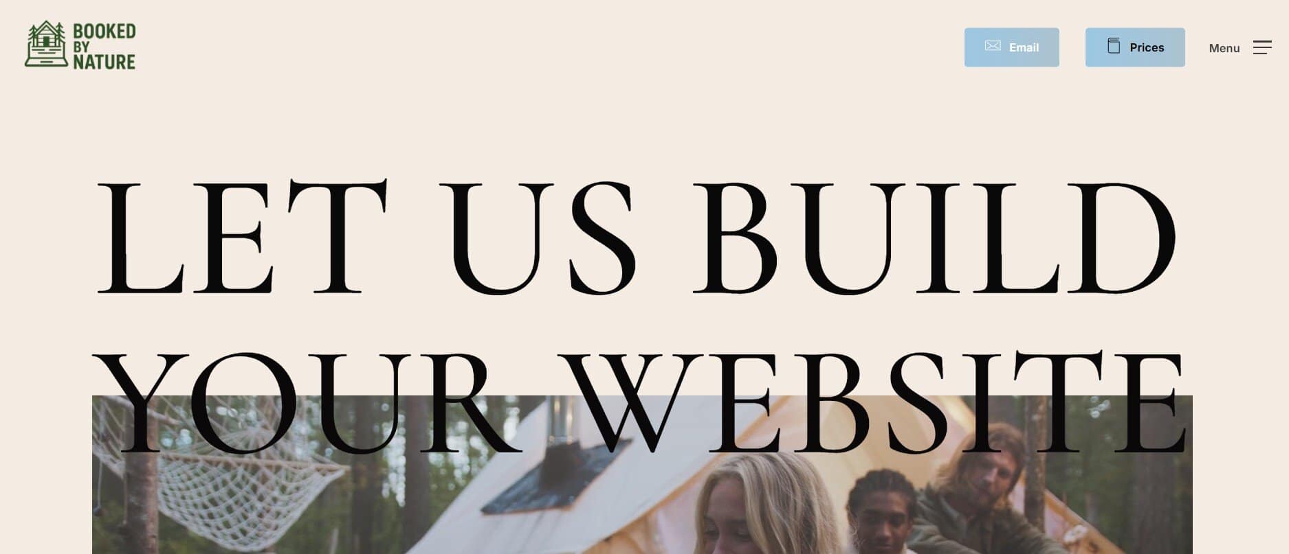 Glamping Website Design